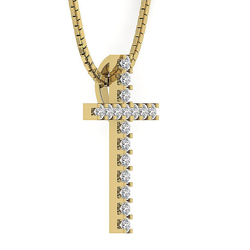 14kYellowGoldDesignerPendantsProngSet