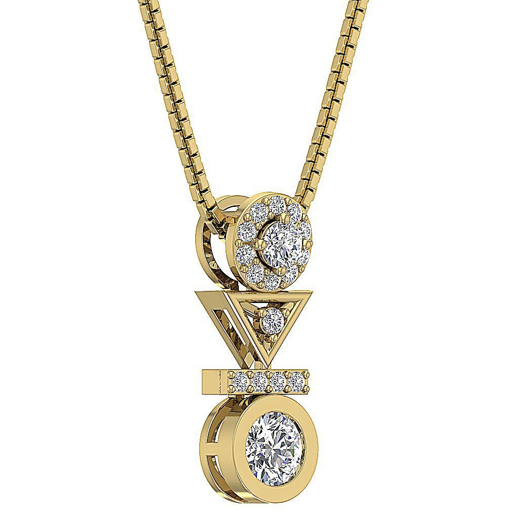 Fashion Pendants VS1/SI1/I1 G 0.60 Carat 14k/18k Solid White Gold Natural Diamond