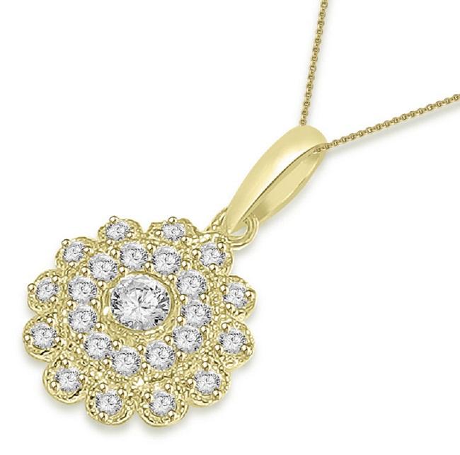 Fashion Pendants I1/SI1 G 0.65 Carat 14k/18k White Yellow Rose Gold Natural Diamond
