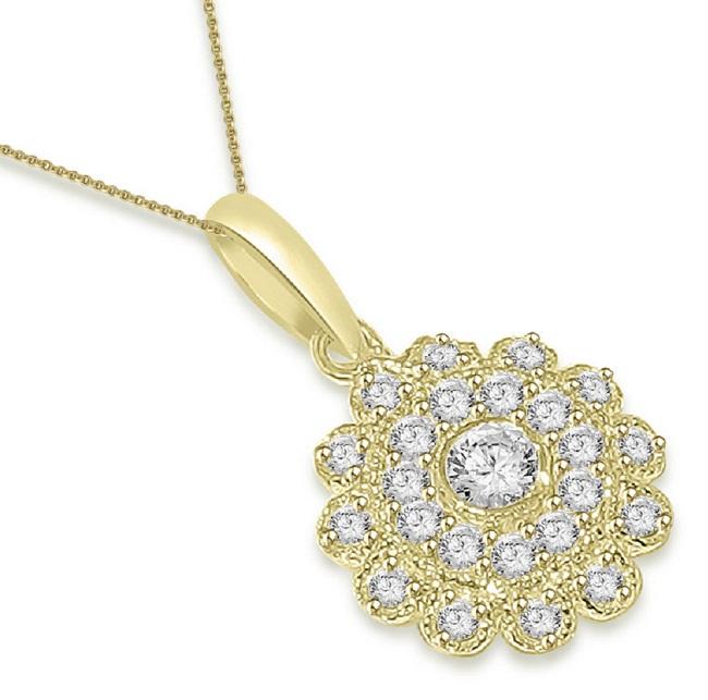 Fashion Pendants I1/SI1 G 0.65 Carat 14k/18k White Yellow Rose Gold Natural Diamond