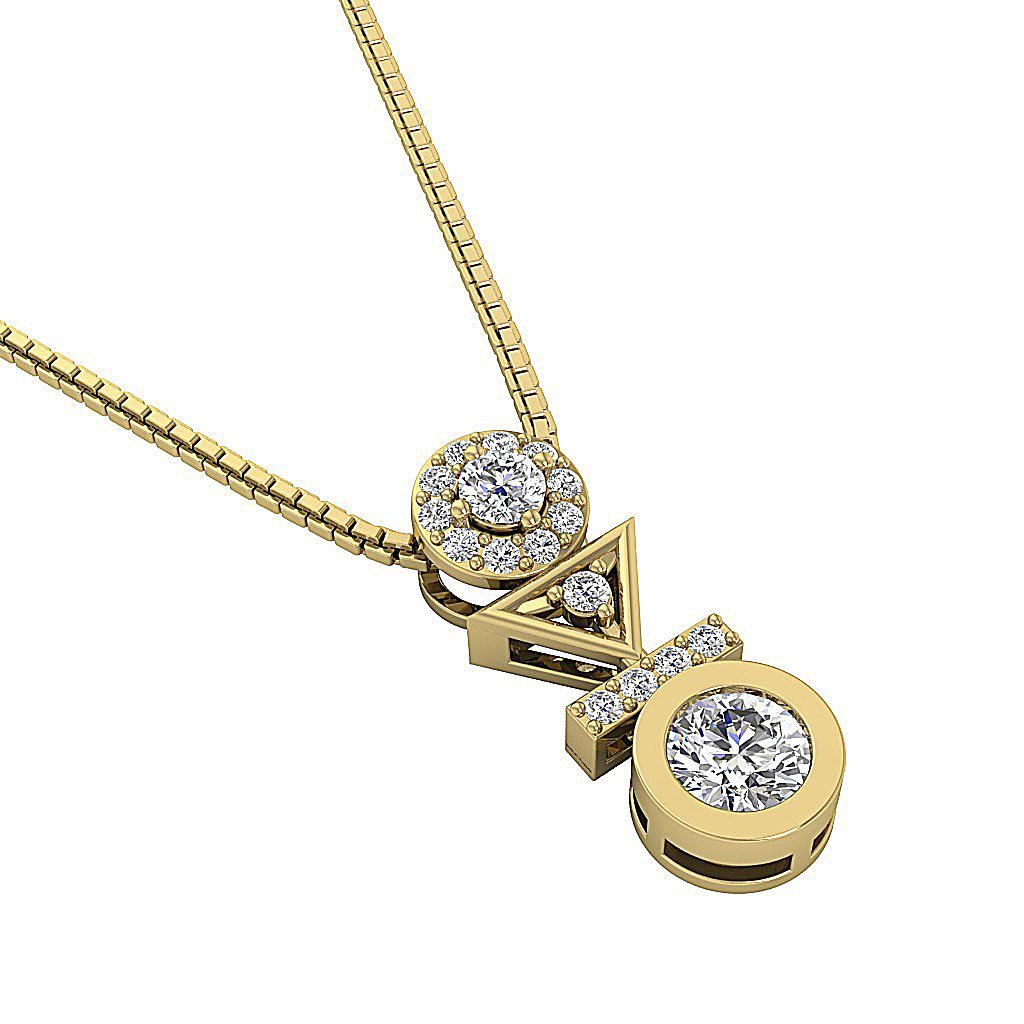 Fashion Pendants VS1/SI1/I1 G 0.60 Carat 14k/18k Solid White Gold Natural Diamond