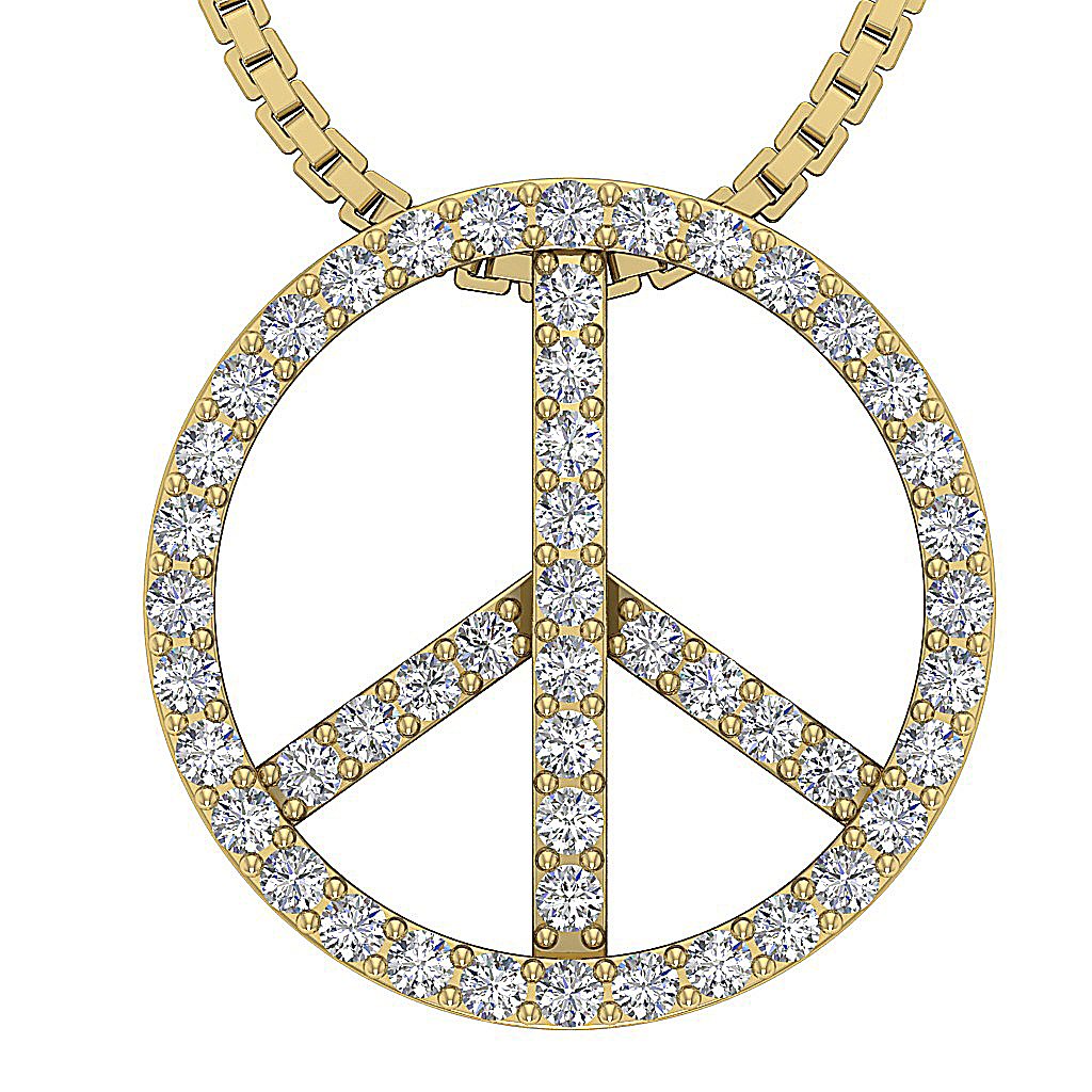 Natural Diamond Circle Of Love Engagement Pendants SI1/I1 G 0.50 Ct 14k/18k White Gold Prong Set