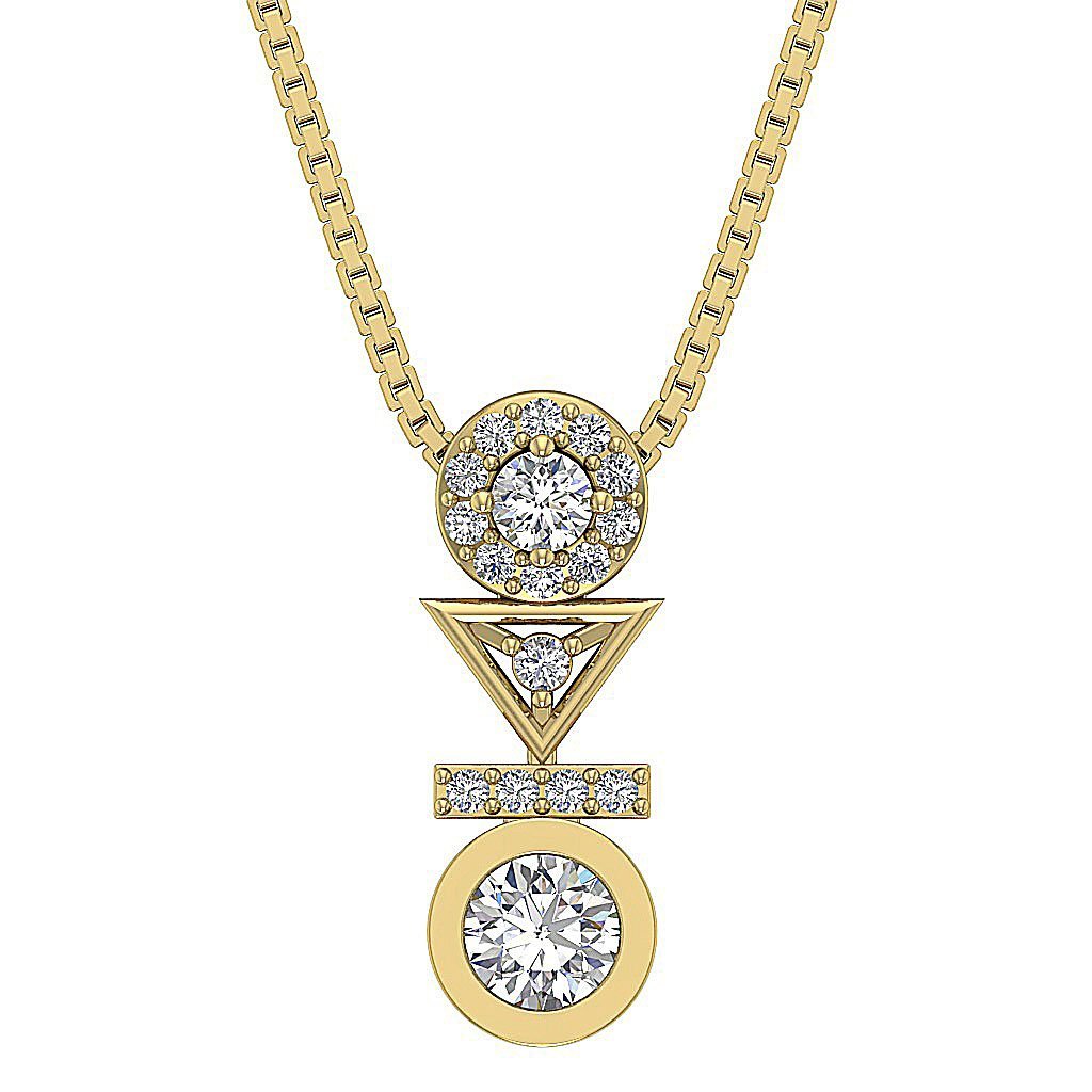Fashion Pendants VS1/SI1/I1 G 0.60 Carat 14k/18k Solid White Gold Natural Diamond
