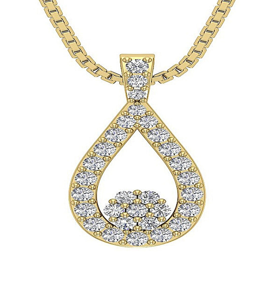 Fashion Pendants 14k/18k White Yellow Rose Gold I1/SI1 G 0.50 Carat Natural Diamond