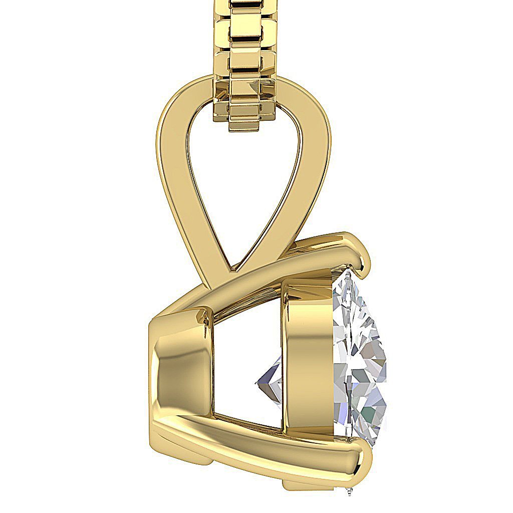 14kYellowGoldRoundCutDiamondPendants