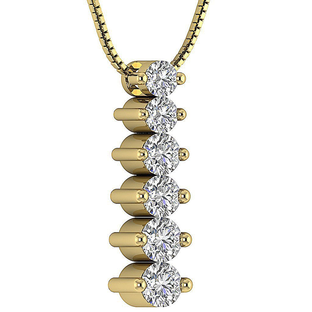 14kYellowGoldNaturalCutDiamondPendants