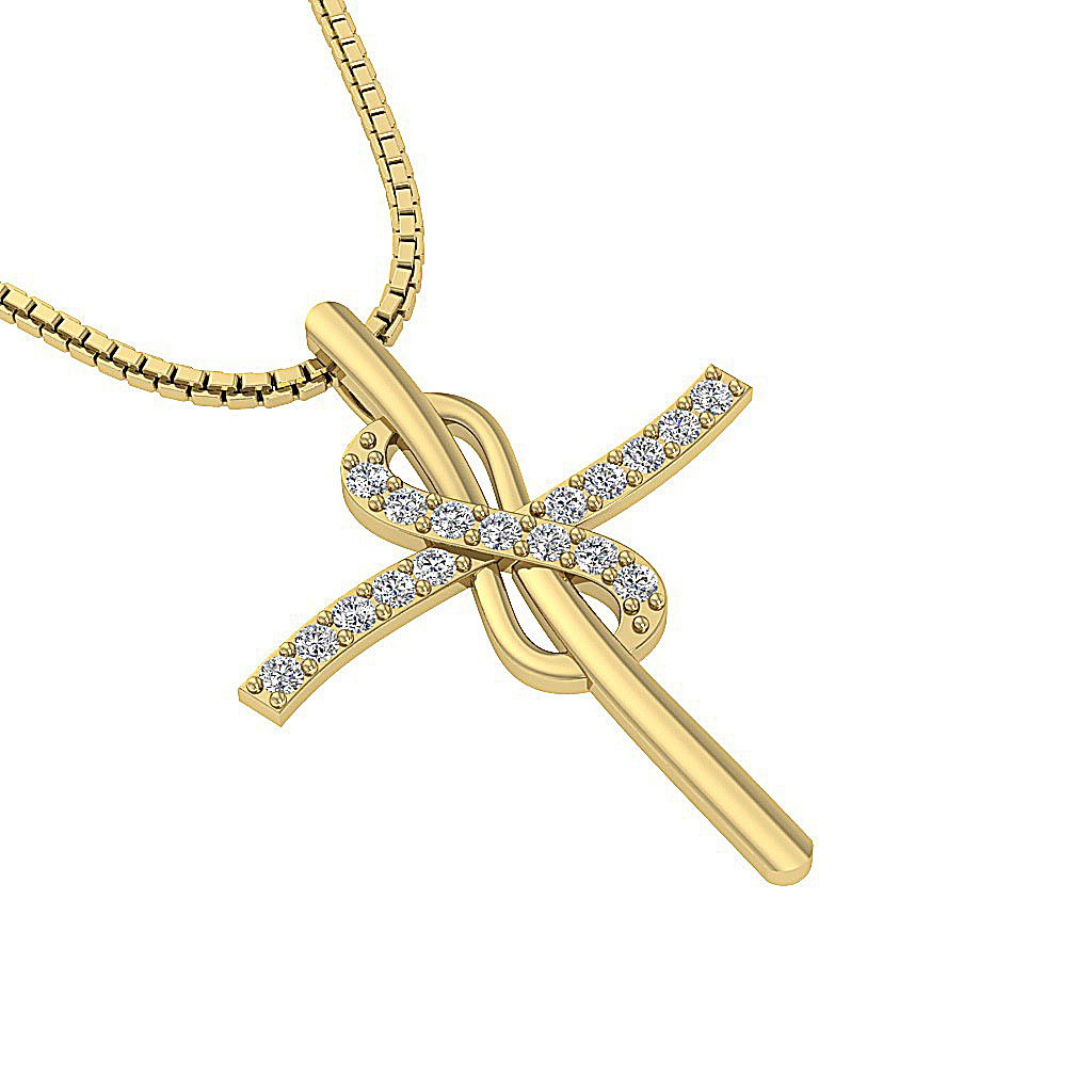 14kGoldRoundCutDiamondPendants