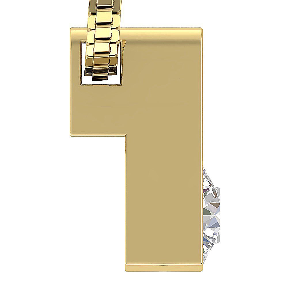 VS1/SI1/I1 0.50 Ct 14k/18k White Yellow Rose Gold Solitaire Pendants Round Cut Diamonds Bar Set 5.50 MM