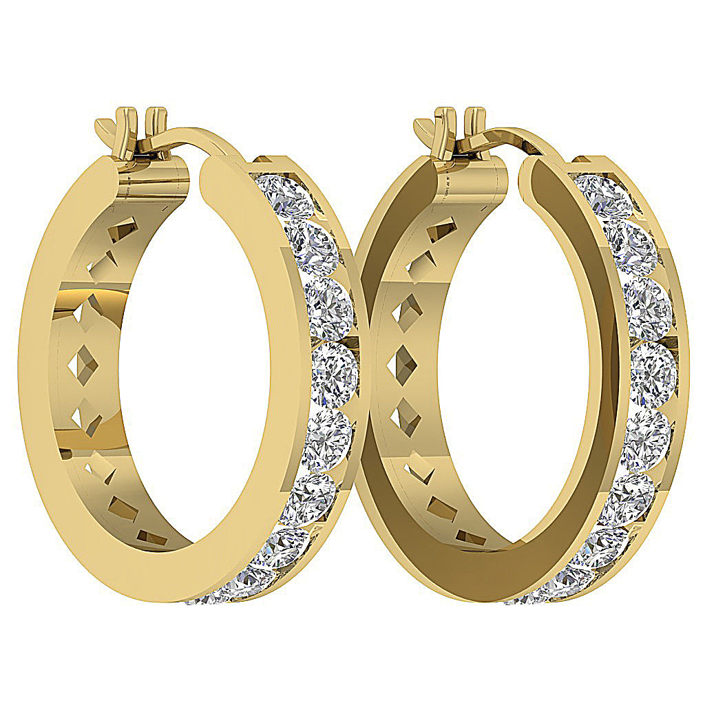 14kSolidGoldChannelSetClosureEarring