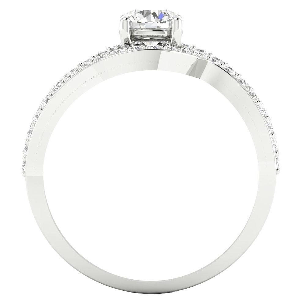 14k Solid Gold Genuine Diamond I1 G 1.75 Ct Solitaire Designer Engagement Ring