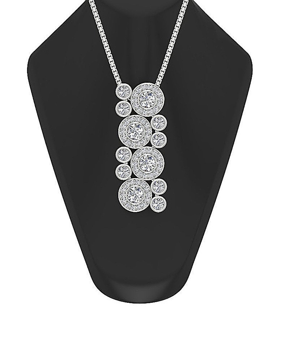 Natural Diamonds SI1/I1 G 1.55 Carat Designer Fashion Pendants 14k/18k Gold