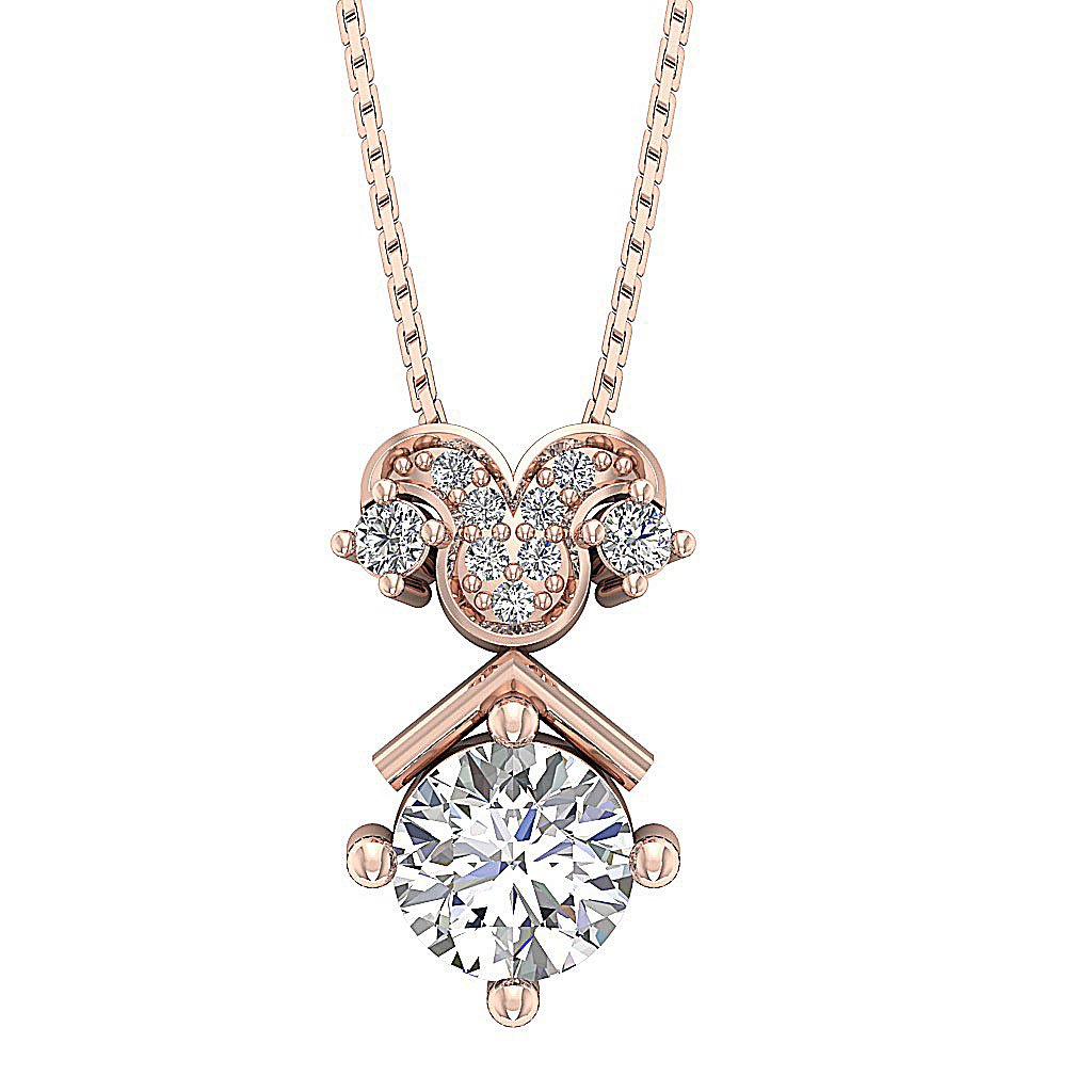 14k/18k Solid Gold Designer Fashion Pendants SI1/I1 G 0.70 Carat Genuine Diamonds