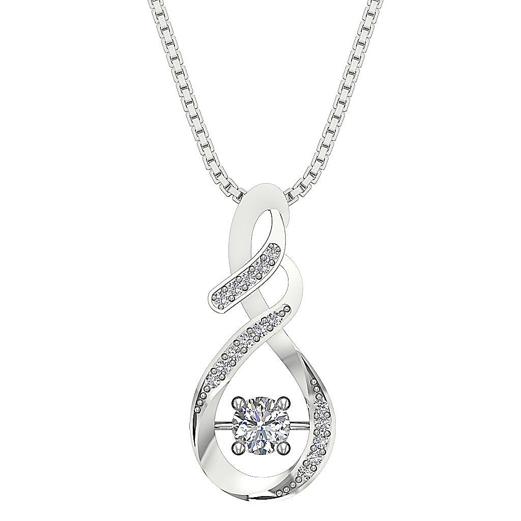 Round Diamond SI1/I1 G 0.45 Carat Unique Fashion Pendants 14k/18k Solid Gold