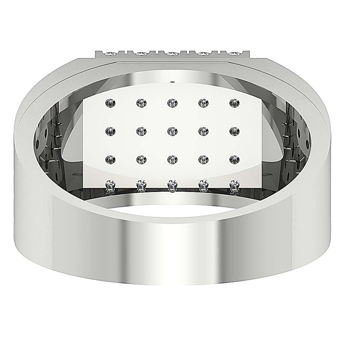 14k Solid Gold Mens Anniversary Ring SI1/I1 G 1.10 Ct Round Diamond Prong Set Width 11.45MM