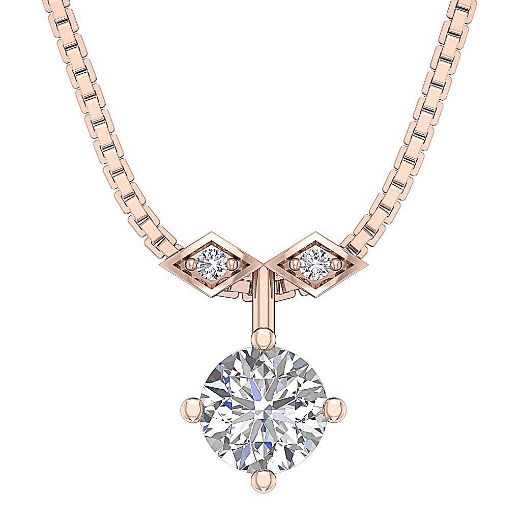 SI1/I1 G 0.45 Carat Genuine Diamond 14k/18k Solid Gold Vintage Fashion Pendants