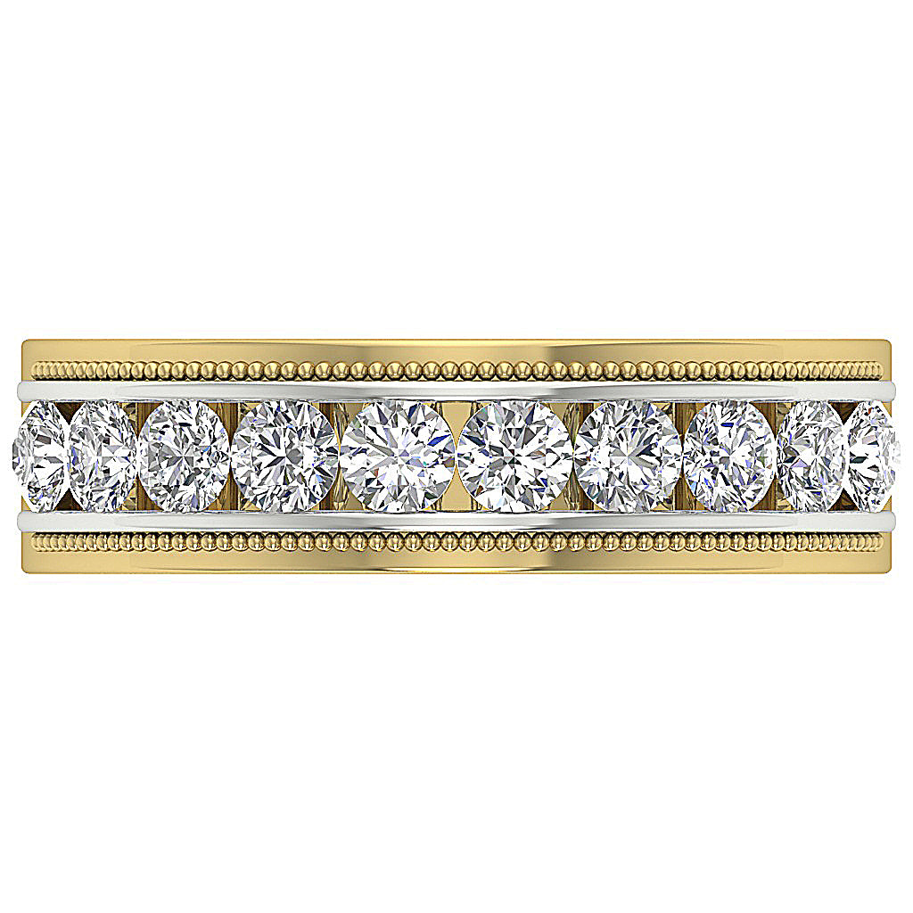 Wedding Ring I1 G 1.00 Ct Genuine Diamond 14K White Gold Channel Set