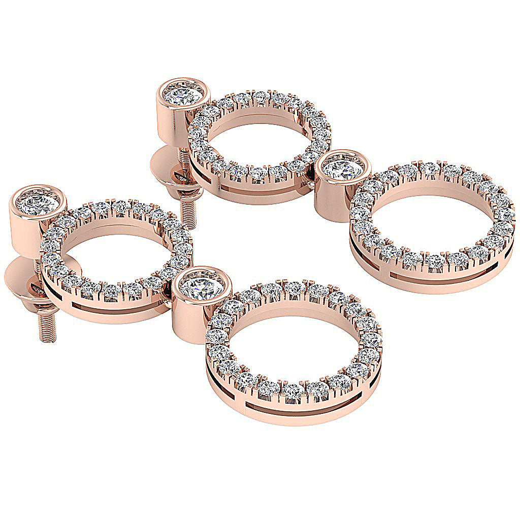 14kGoldEarringPaveSet