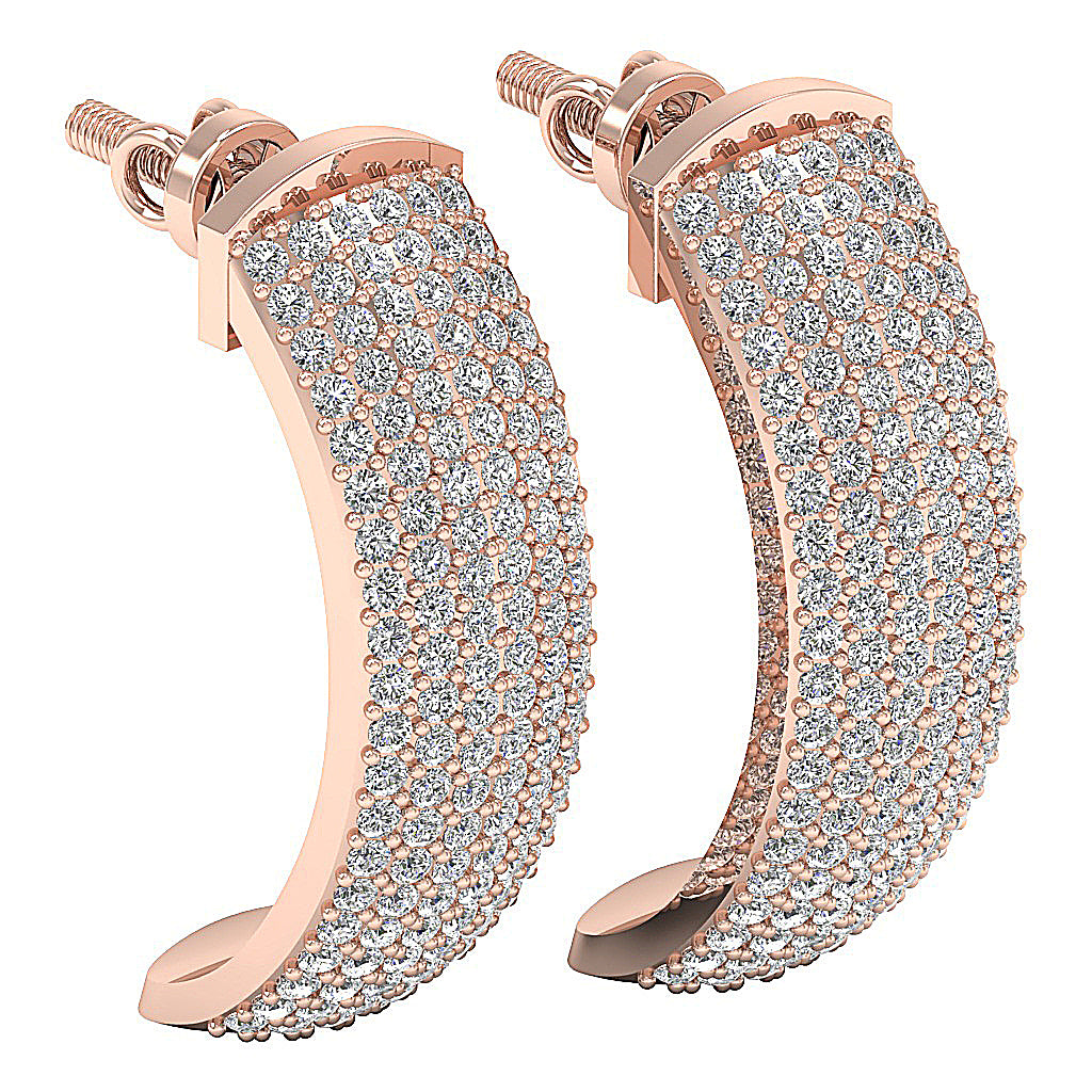 14kRoseGoldGenuineDiamondEarring