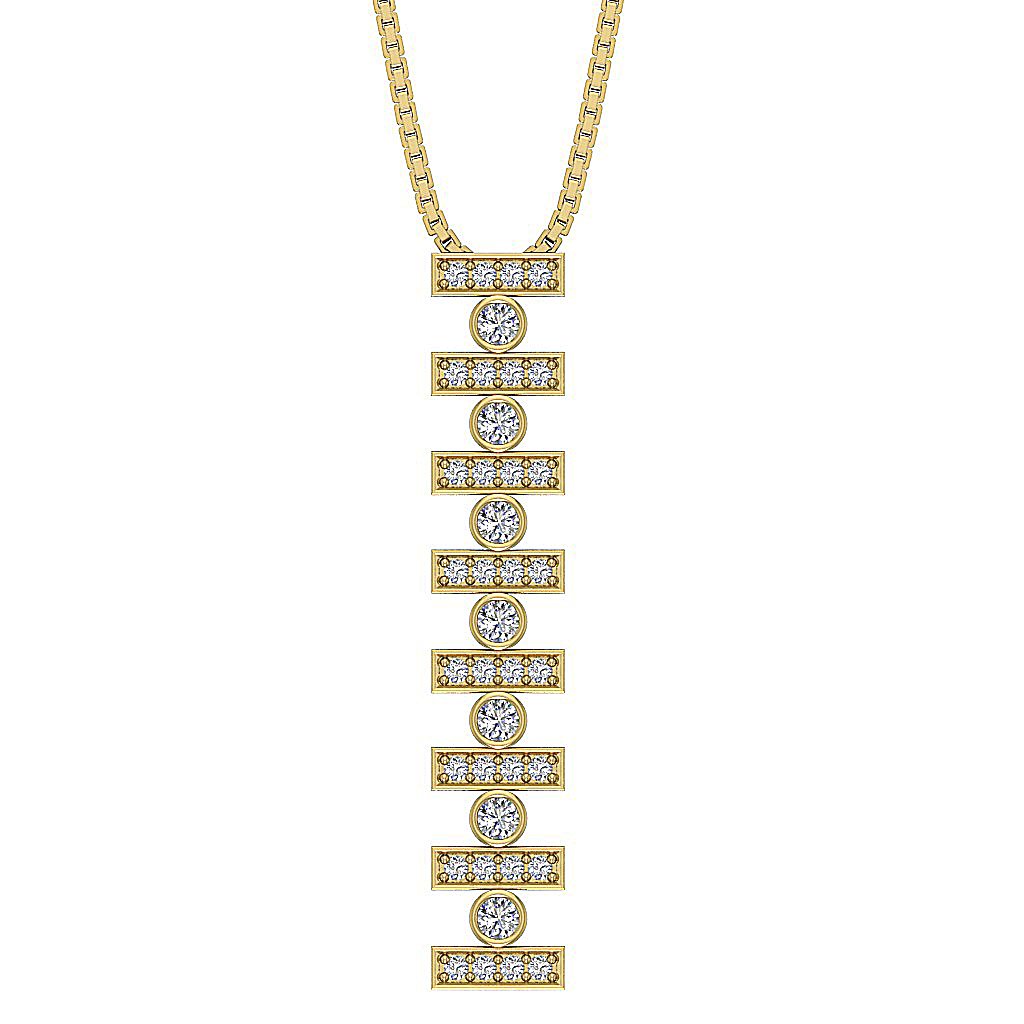 14k/18k Solid Gold Antique Fashion Pendants SI1/I1 G 0.60 Carat Genuine Diamond