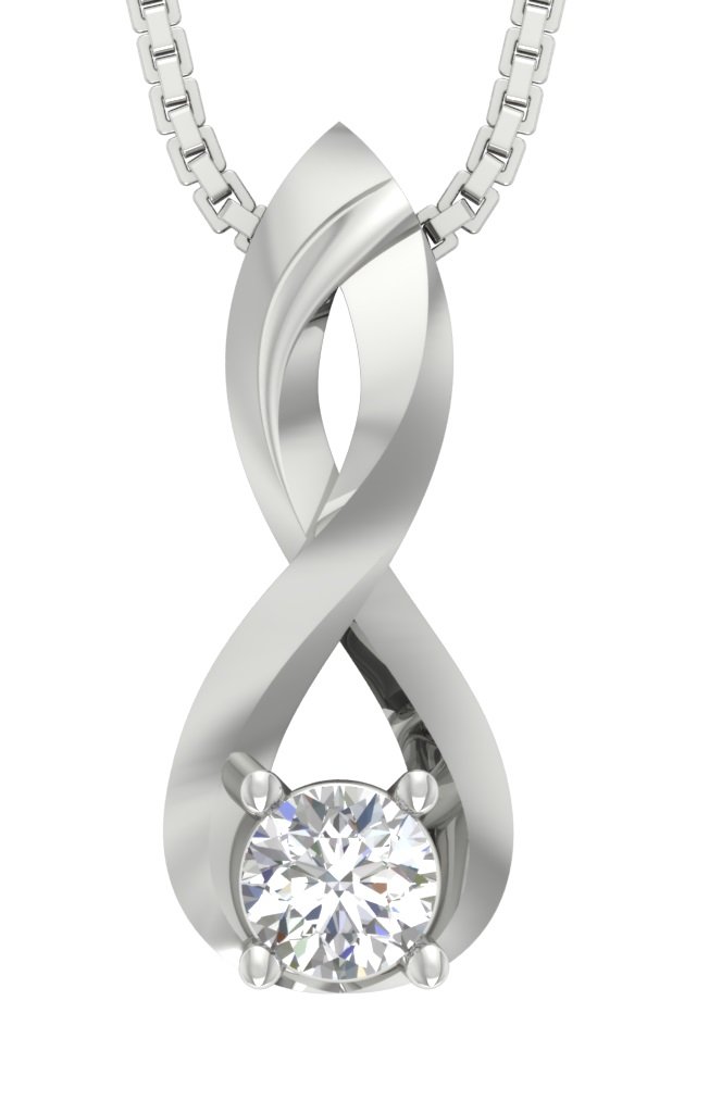 Vintage Solitaire Pendants VS1/SI1/I1 0.30 Ct Genuine Diamond 14k/18k Gold