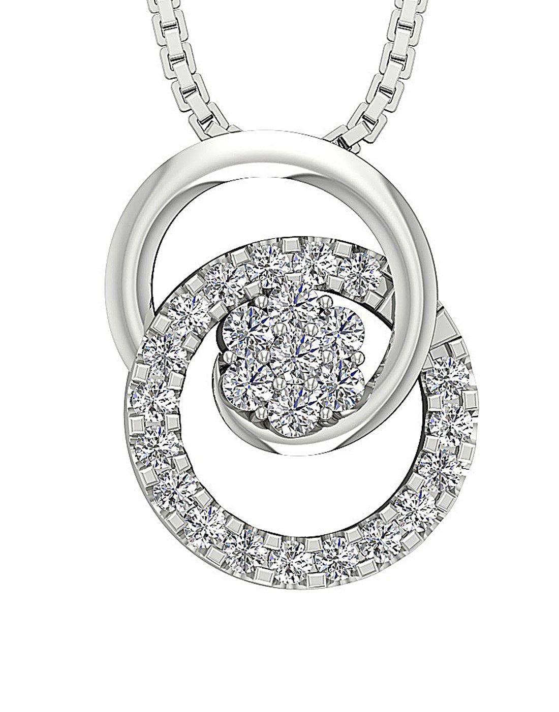 VVS1/VS1/SI1/I1 0.50 Ct Fashion Wedding Pendants Genuine Diamond 14k/18k Yellow Gold Prong Set
