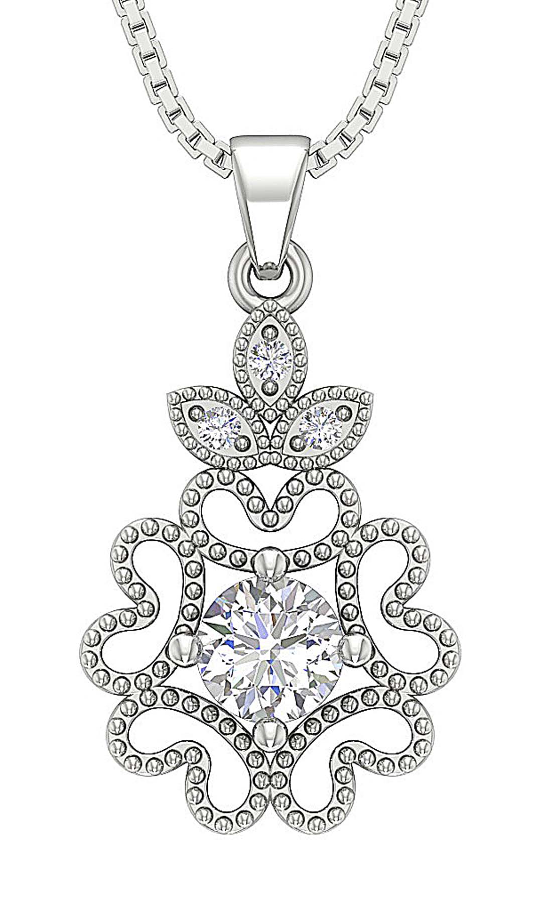 Designer Fashion Pendant SI1/I1 G 0.60 Carat Genuine Diamond 14k/18k Solid Gold