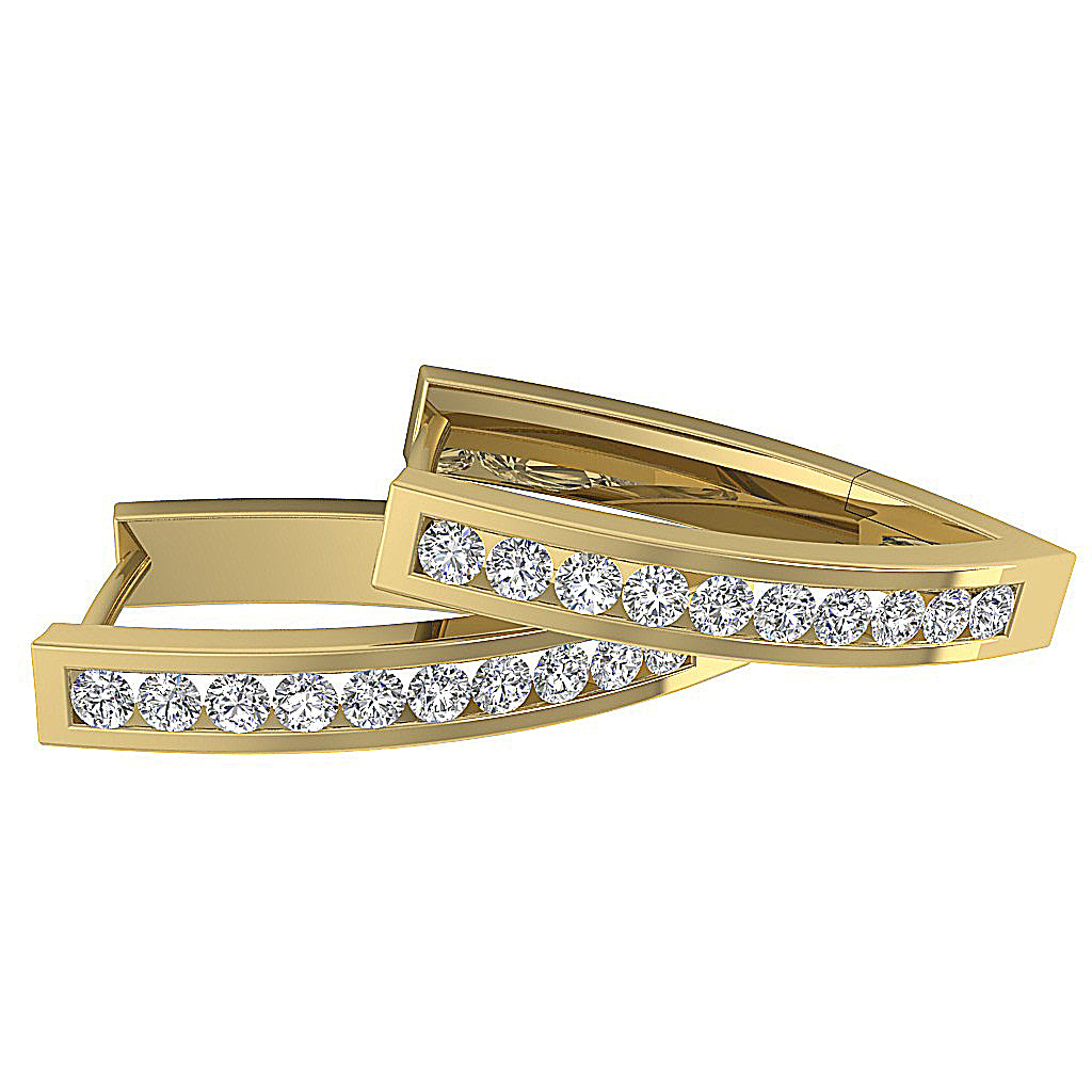 14kSolidGoldNaturalDiamondEarring