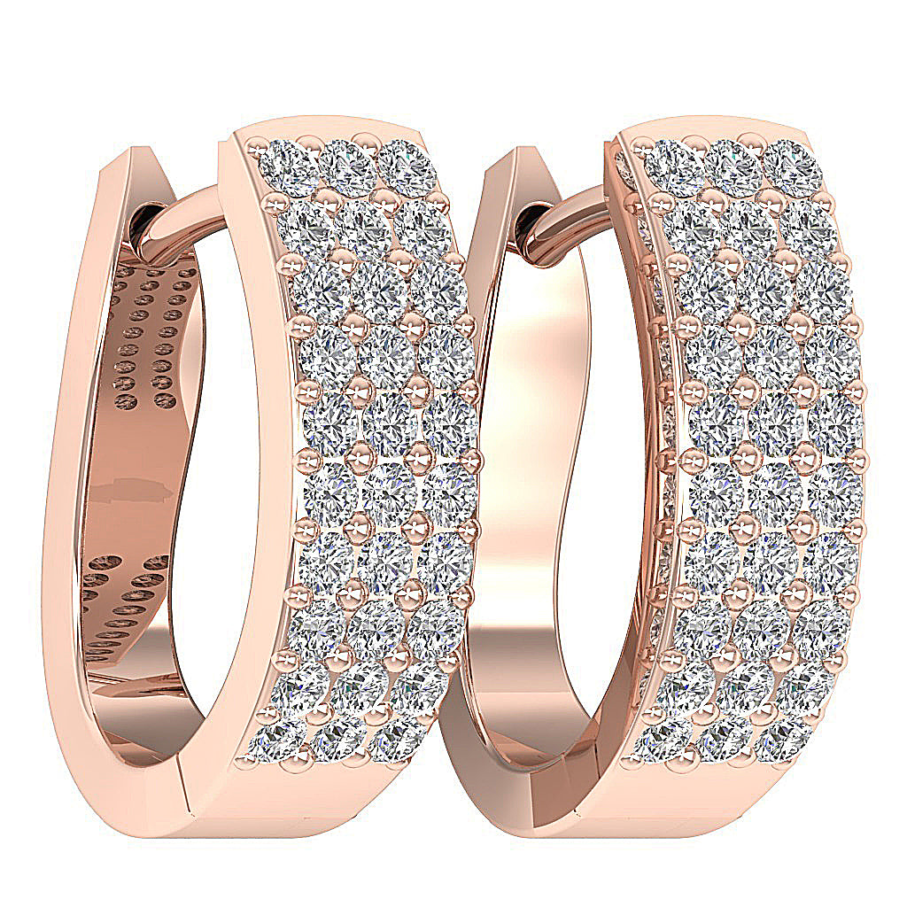 14kRoseGoldNaturalDiamondEarring