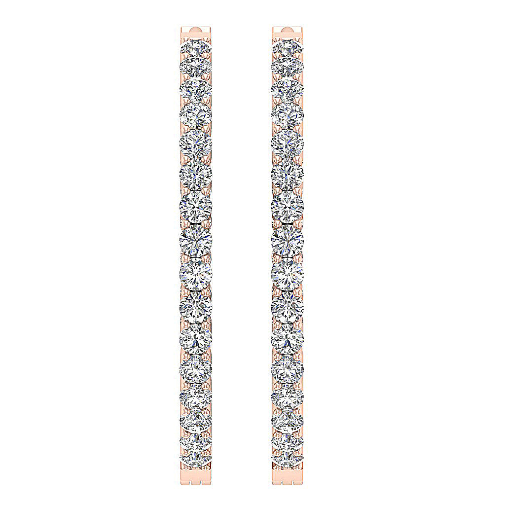 14kRoseGoldNaturalDiamondEarringSet