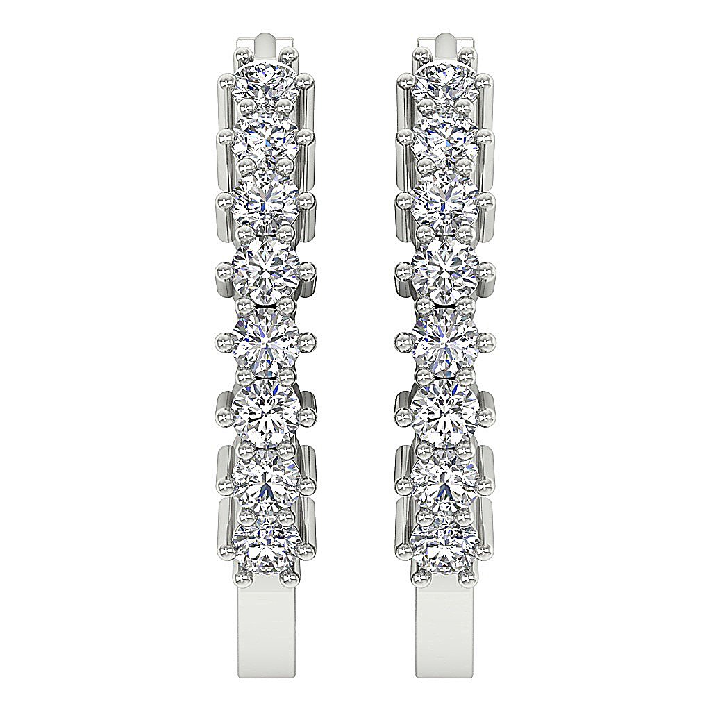 14k Solid Gold Natural Diamond Earring Set