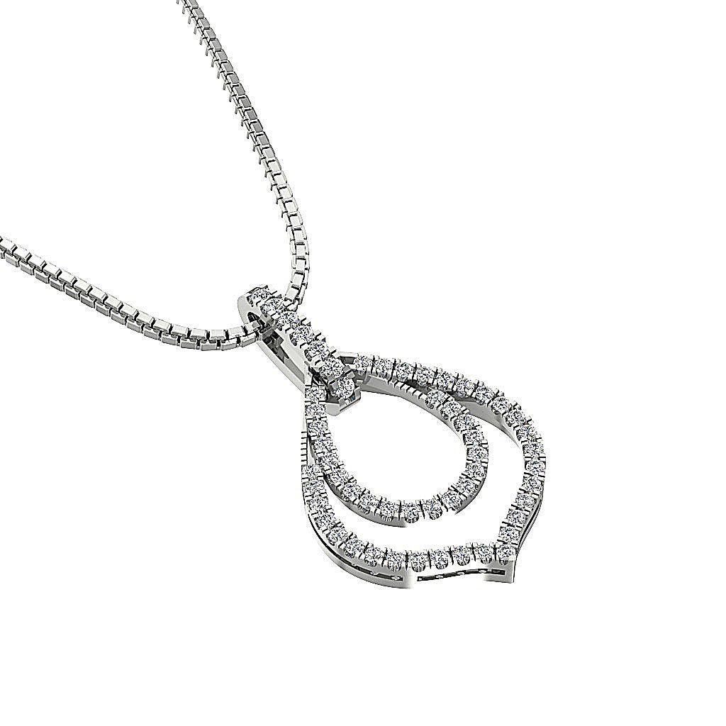 SI1/I1 G 0.40 Carat Unique Fashion Pendant Round Diamond 14k/18k Solid Gold