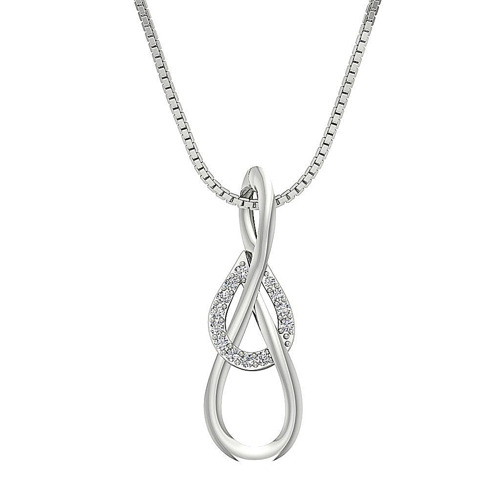 14k/18k Solid Gold Designer Fashion Pendant SI1/I1 G 0.15 Carat Genuine Diamond