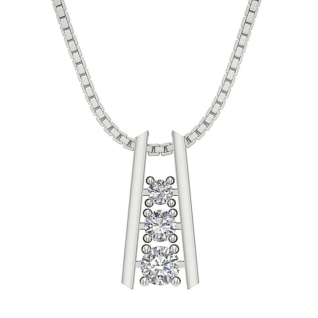 14k/18k Solid Gold Genuine Diamond SI1/I1 G 0.65 Carat Designer Fashion Pendants