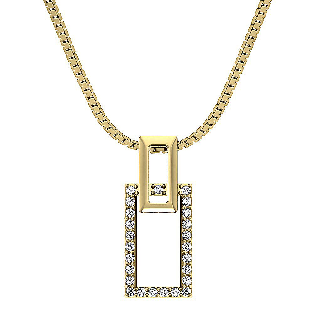 14k/18k Solid Gold Designer Fashion Pendant SI1/I1 G 0.15 Carat Genuine Diamond