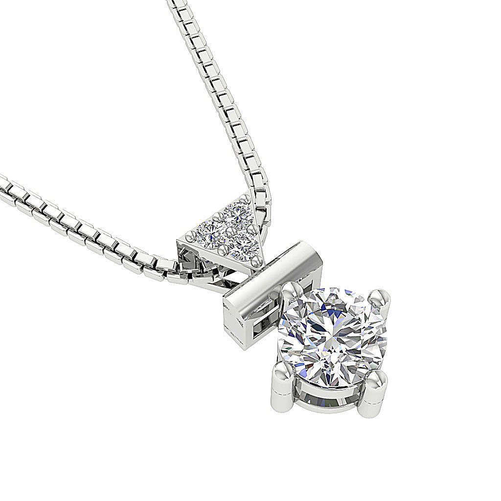 Designer Fashion Pendant SI1/I1 G 0.50 Carat Round Diamond 14k/18k Solid Gold
