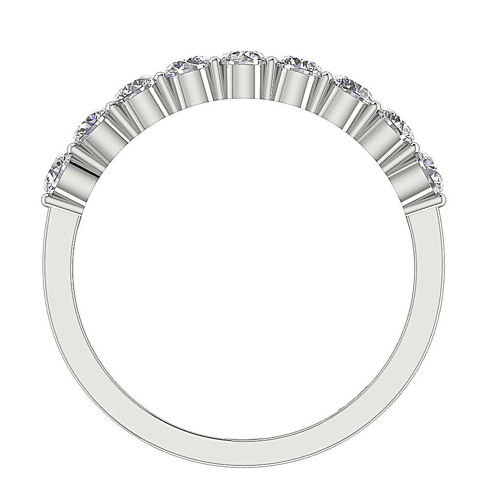 14K Solid Gold Wedding Ring Genuine Diamond I1 G 0.85 Ct Pave Set