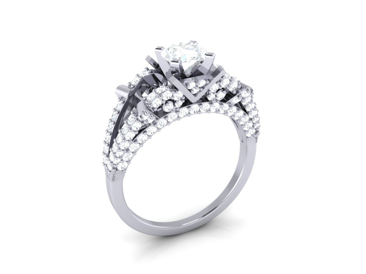 Unique Fashion Wedding Ring I1 G 1.80 Carat Genuine Diamond 14k Solid Gold