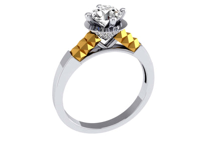 14k Rose Gold Vintage Engagement Ring Natural Diamond SI1 G 0.85 Ct Prong Set 7.45 MM