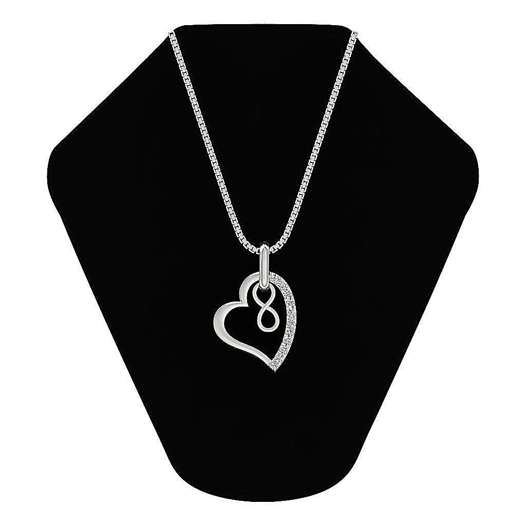 Designer Heart Pendant SI1/I1 G 0.20 Carat Round Diamond 14k/18k Solid Gold