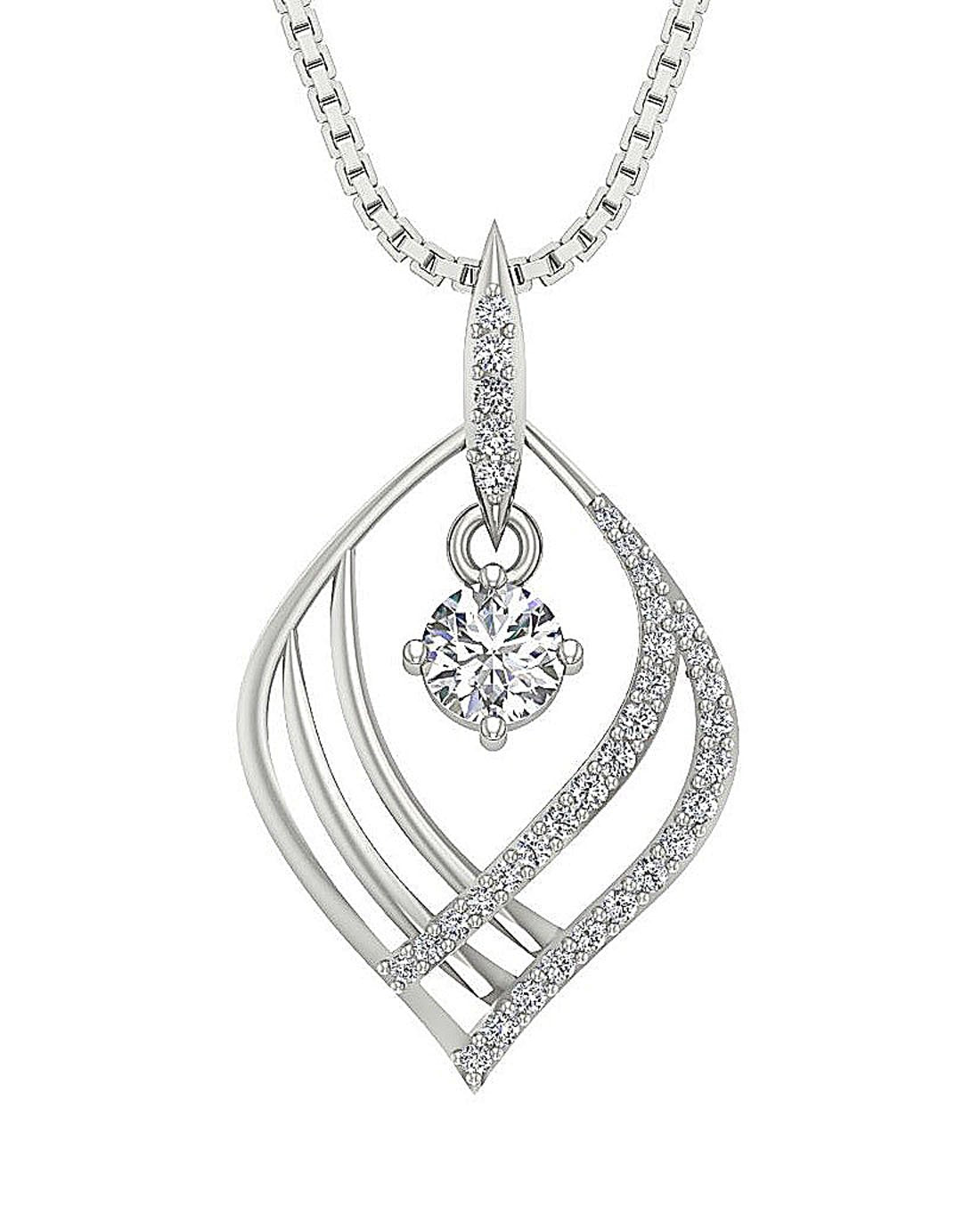 SI1/I1 G 0.50 Ct Genuine Diamond 14k/18k Solid Gold Vintage Fashion Pendant