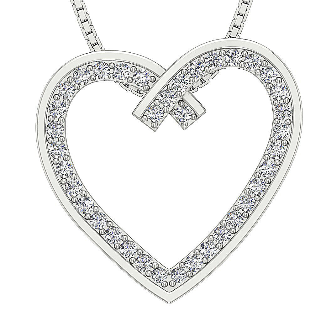 14kWhiteGoldRoundDiamondPendant