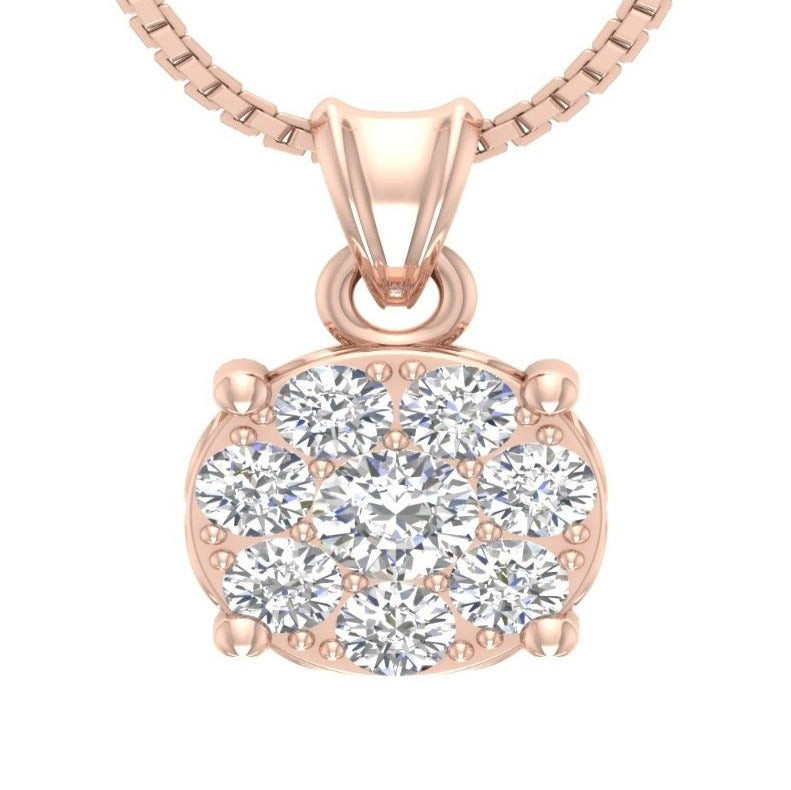 SI1/I1 G 1.00 Carat Unique Circle Shape Pendant 14k/18k Solid Gold Genuine Diamond