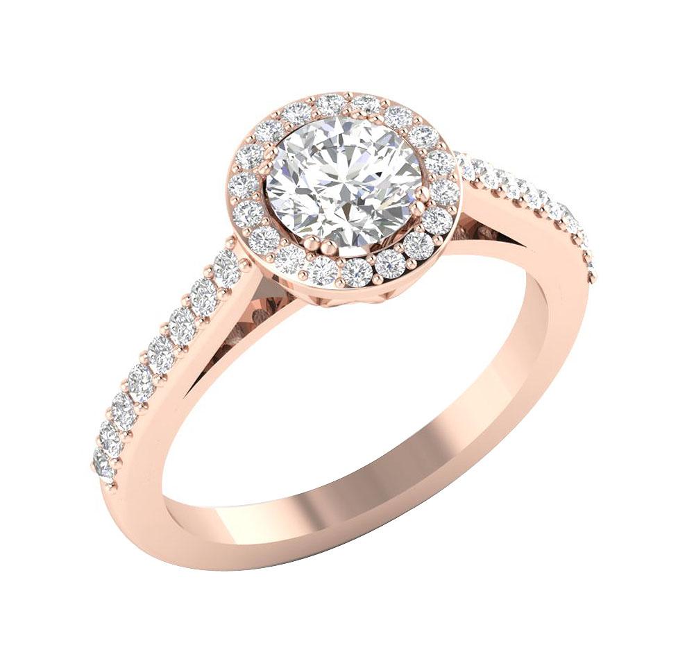 I1 G 1.60 Ct Genuine Diamond 14k Solid Gold Solitaire Designer Engagement Ring