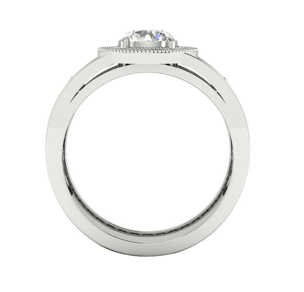 Genuine Diamond Designer Solitaire Wedding Ring I1 G 2.50 Ct 14k Solid Gold Prong Bezel Set