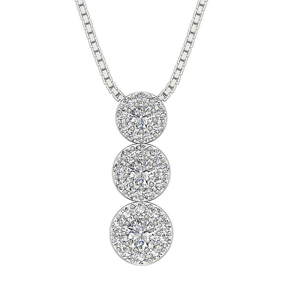 Genuine Diamonds SI1/I1 G 0.90 Carat Unique Fashion Pendants 14k/18k Solid Gold