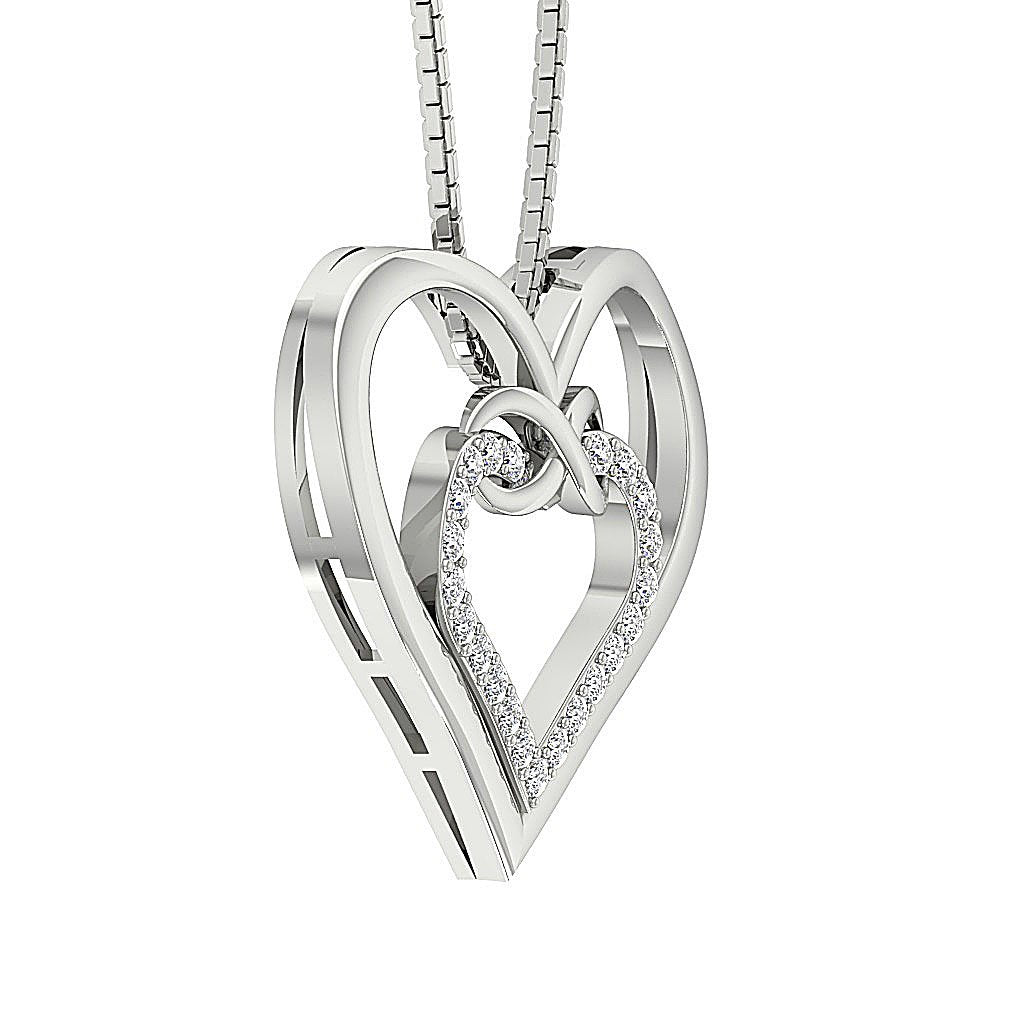 14k/18k Gold Heart Shape Pendants VVS1/VS1/SI1/I1 0.40 Carat Genuine Diamond