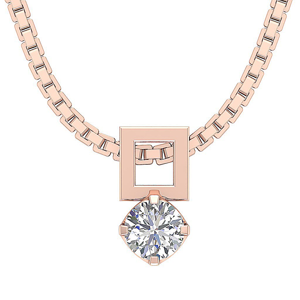 Unique Solitaire Pendants 14k/18k Gold Natural Diamond SI1/I1 G 0.30 Ct