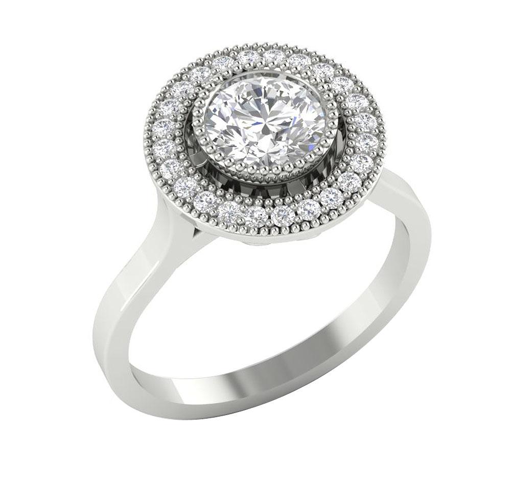 Prong Set Designer Solitaire Anniversary Ring I1 G 1.30 Ct Round Diamond 14k Rose Gold