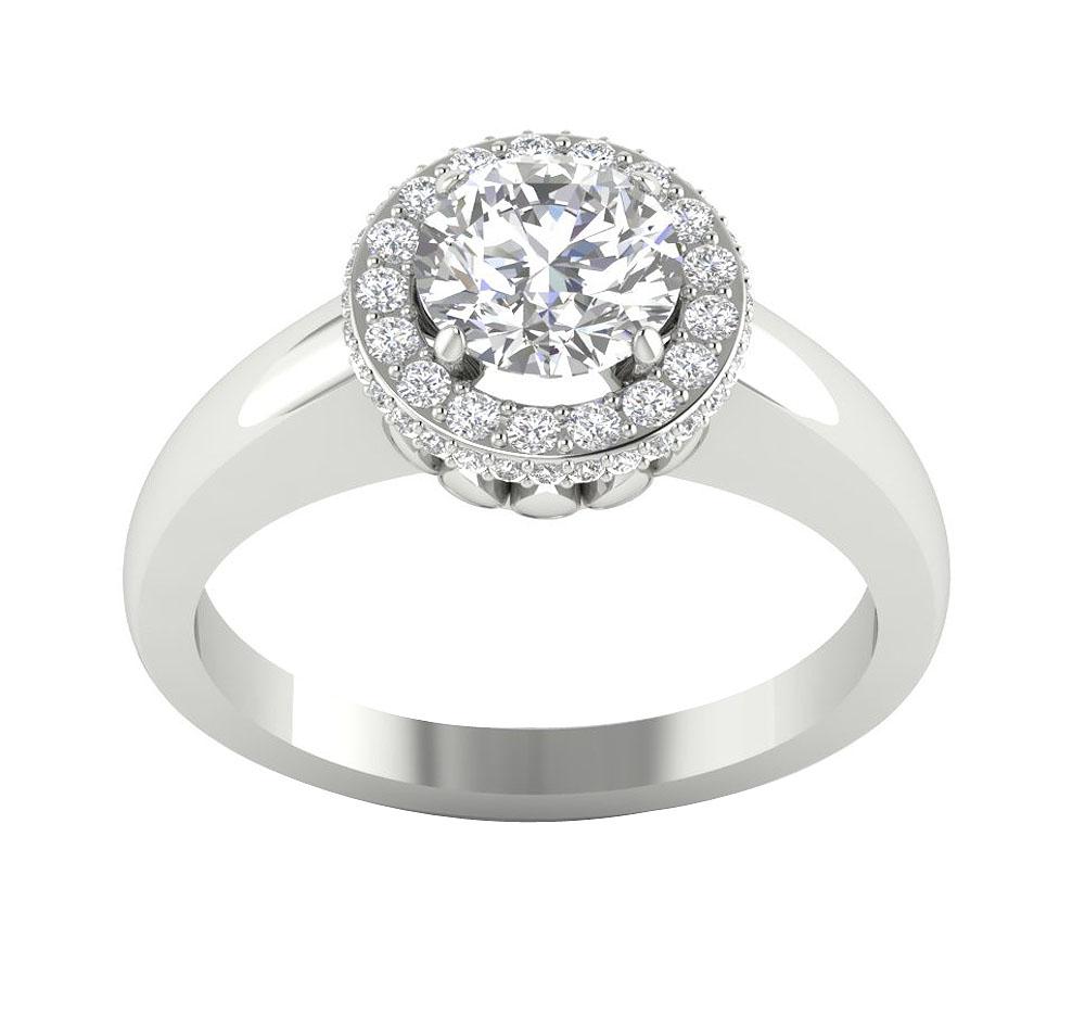 14k Rose Gold Genuine Diamond Solitaire Wedding Ring SI1 G 1.35 Ct Prong Set 10.50 MM