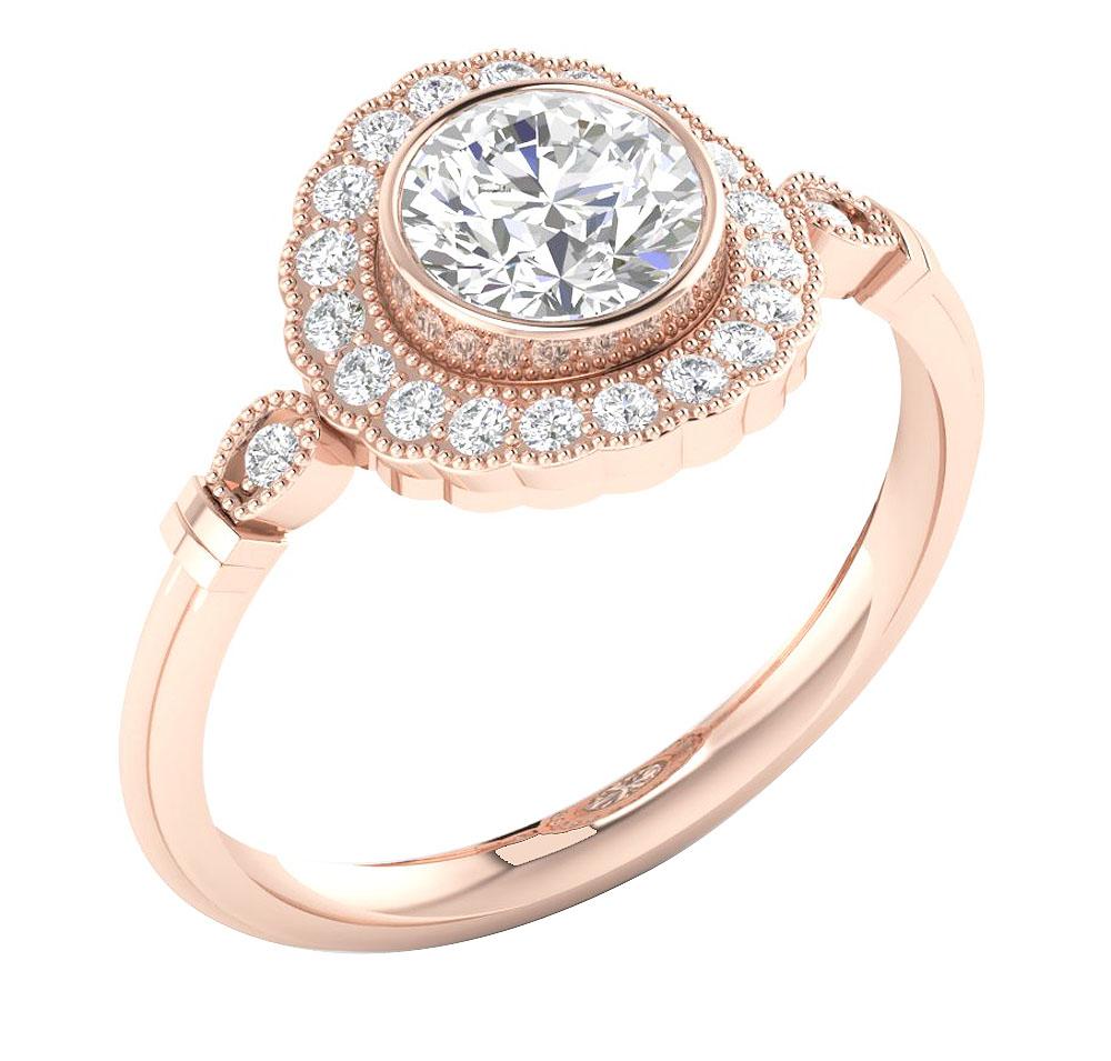 I1 G 1.35 Ct Natural Diamond 14k Solid Gold Solitaire Designer Wedding Ring